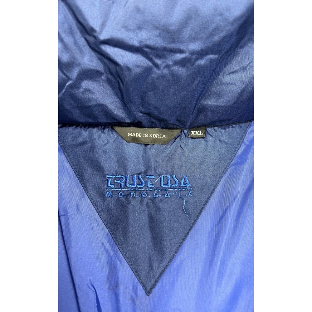 VTG CRUSE USA Blue Puffer Hooded Jacket Size 2XL Water Resistant Heavy Duty NEW - Picture 5 of 10